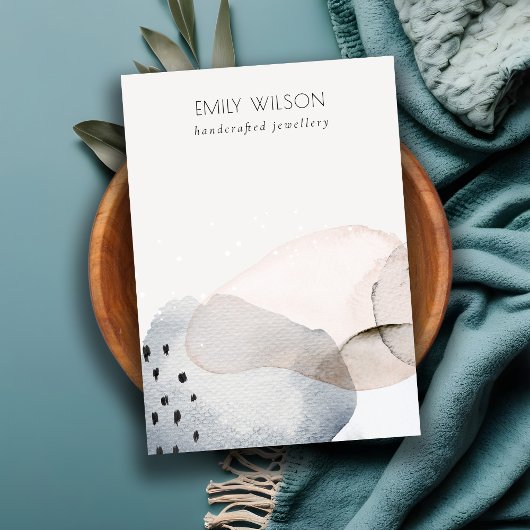 抽象芸術ブルーウォーター色の空白のジュエリー表示 名刺