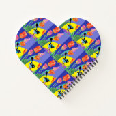 抽象芸術ブルーウォーレンオーストラリアの鳥 ノートブック (裏面)