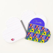 抽象芸術ブルーウォーレンオーストラリアの鳥 ノートブック (内部)