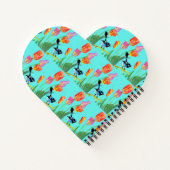 抽象芸術ブルーウォーレンオーストラリア鳥のノート ノートブック (裏面)