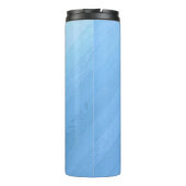 抽象芸術ブルーウッドフロアボード | サーマルタンブラー タンブラー (裏面)