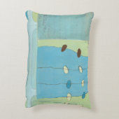 抽象芸術ブルーエッグパレード アクセントクッション (裏面(縦))