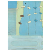 抽象芸術ブルーエッグパレード クリップボード (裏面)