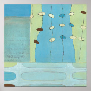 抽象芸術ブルーエッグパレード ポスター