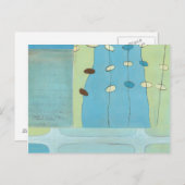 抽象芸術ブルーエッグパレード ポストカード (正面/裏面)