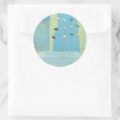 抽象芸術ブルーエッグパレード ラウンドシール (バッグ)