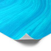 抽象芸術ブルーエレガント液体の大理石アートワーク | ポスター (角)