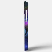 抽象芸術ブルーカラフルピンクグリーンフラクタルモノグラム Case-Mate iPhoneケース (裏面 / 左)