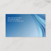 抽象芸術ブルーカーブエレガント- ミニマル 名刺 (裏面)