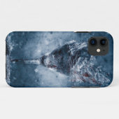 抽象芸術ブルーガラスアートモバイルケース Case-Mate iPhoneケース (裏面(横))