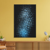 抽象芸術ブルーキューブ キャンバスプリント (インサイチュ (リビング))