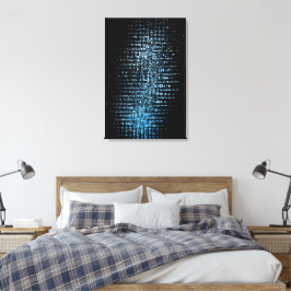 抽象芸術ブルーキューブ キャンバスプリント