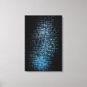 抽象芸術ブルーキューブ キャンバスプリント (正面)