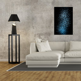 抽象芸術ブルーキューブ ポスター