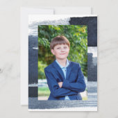 抽象芸術ブルーギルドフォトバー（ユダヤ教の）バル・ミツバー 招待状 (裏面)