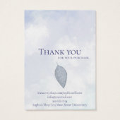 抽象芸術ブルークラウドイヤリングジュエリー表示カード (裏面)