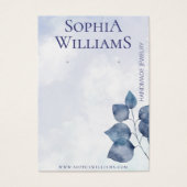 抽象芸術ブルークラウドイヤリングジュエリー表示カード (正面)