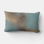 抽象芸術ブルークリームア色彩の鮮やかート ランバークッション (裏面)