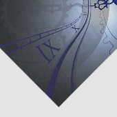 抽象芸術ブルークロックデザイン 薄葉紙 (詳細)