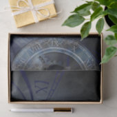 抽象芸術ブルークロックデザイン 薄葉紙 (ギフト)