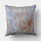 抽象芸術ブルーグランジブラウン クッション (裏面)