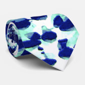 抽象芸術ブルーグリーンウォーター色のプリントガントタイ ネクタイ (ロール)