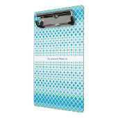 抽象芸術ブルーグリーンダイヤモンドパターンミニクリップボード ミニクリップボード (アングル2)