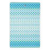 抽象芸術ブルーグリーンダイヤモンドパターンミニクリップボード ミニクリップボード (裏面)