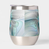 抽象芸術ブルーグリーンバタフライファンタジーフラクタルアート (右面)