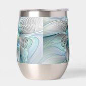 抽象芸術ブルーグリーンバタフライファンタジーフラクタルアート (左面)