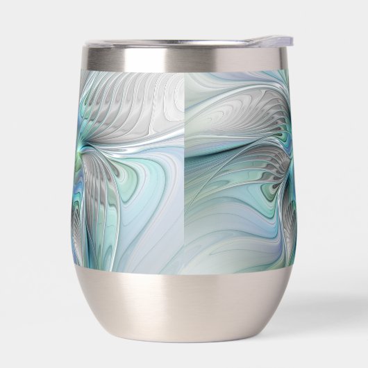 抽象芸術ブルーグリーンバタフライファンタジーフラクタルアート (左面)