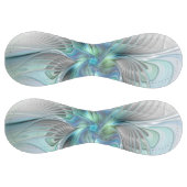 抽象芸術ブルーグリーンバタフライファンタジーフラクタルアート ソフトボール (パネル)