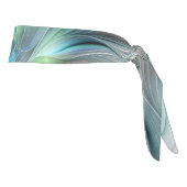 抽象芸術ブルーグリーンバタフライファンタジーフラクタルアート タイヘッドバンド (回転90)