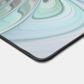 抽象芸術ブルーグリーンバタフライファンタジーフラクタルアート デスクマット (コーナー)