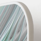 抽象芸術ブルーグリーンバタフライファンタジーフラクタルアート ピックルボールラケット (左詳細)