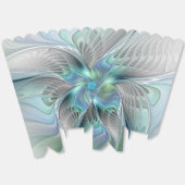 抽象芸術ブルーグリーンバタフライファンタジーフラクタルアート フェイバーボックス (見開き)