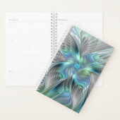 抽象芸術ブルーグリーンバタフライファンタジーフラクタルアート プランナー手帳 (ディスプレー)