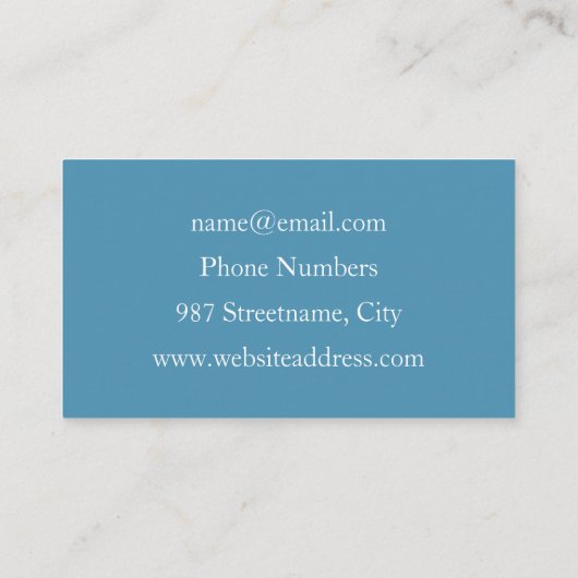 抽象芸術ブルーグリーンバタフライファンタジーフラクタルアート 名刺 (裏面)