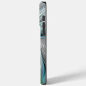 抽象芸術ブルーグリーンバタフライファンタジーフラクタルアート Case-Mate iPhoneケース (裏面 / 左)