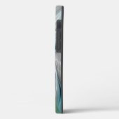 抽象芸術ブルーグリーンバタフライファンタジーフラクタルアート Case-Mate iPhoneケース (裏面 / 左)