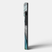 抽象芸術ブルーグリーンバタフライファンタジーフラクタルアート Case-Mate iPhoneケース (裏面 / 左)