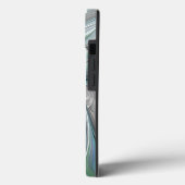 抽象芸術ブルーグリーンバタフライファンタジーフラクタルアート Case-Mate iPhoneケース (裏面 / 左)