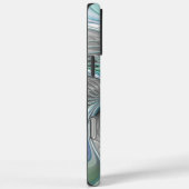 抽象芸術ブルーグリーンバタフライファンタジーフラクタルアート Case-Mate iPhoneケース (裏面 / 右)