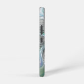 抽象芸術ブルーグリーンバタフライファンタジーフラクタルアート SAMSUNG GALAXYケース (右側面)