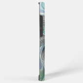 抽象芸術ブルーグリーンバタフライファンタジーフラクタルアート SAMSUNG GALAXYケース (右側面)