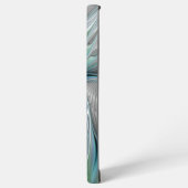 抽象芸術ブルーグリーンバタフライファンタジーフラクタルアート SAMSUNG GALAXYケース (左側面)