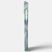 抽象芸術ブルーグリーンバタフライフラクタルアートモノグラム Case-Mate iPhoneケース (裏面 / 左)