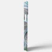 抽象芸術ブルーグリーンバタフライフラクタルアートモノグラム Case-Mate iPhoneケース (裏面 / 右)