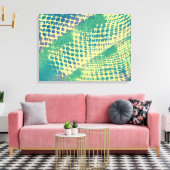 抽象芸術ブルーグリーンパープルパターンキャンバス印刷 キャンバスプリント (インサイチュ (リビング))