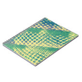 抽象芸術ブルーグリーンパープルパターンノートブック ノートブック (左側)